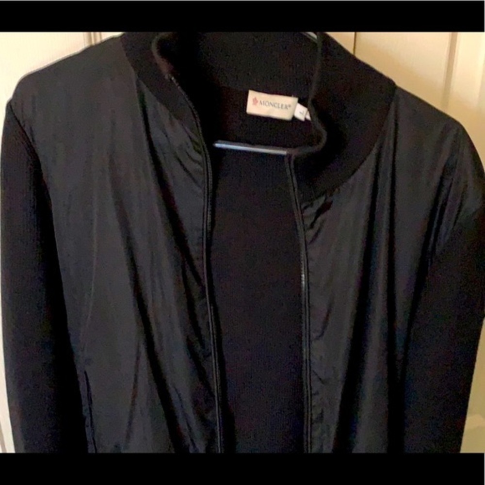 Moncler Jet Black Varsity Jacket